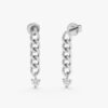 Diamond Drop Cuban Chain Studs - Image 2