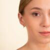 Diamond Drop Hoop Earrings - Image 4