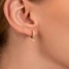Diamond Drop Hoop Earrings - Image 6