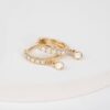Diamond Drop Hoop Earrings - Image 8