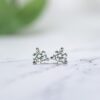 Diamond Earrings, Solitaire Stud Earrings, Round Diamond Stud Earrings - Image 3