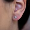 Diamond Earrings, Solitaire Stud Earrings, Round Diamond Stud Earrings - Image 5
