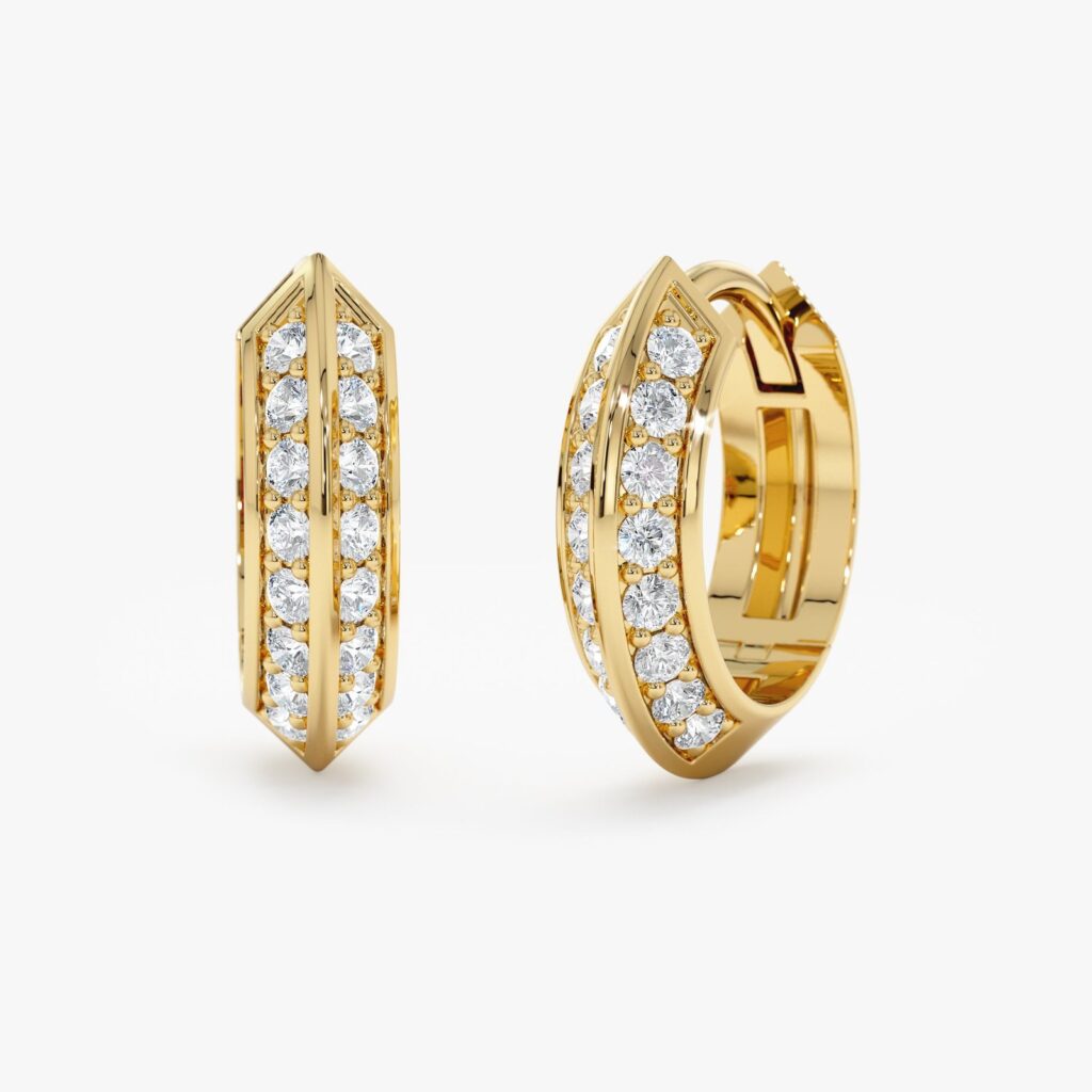 Diamond Edge Hoops