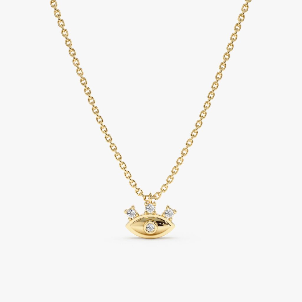 Diamond Eye Lash Necklace