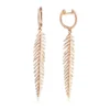 Diamond Feather Drop Earrings - Image 7
