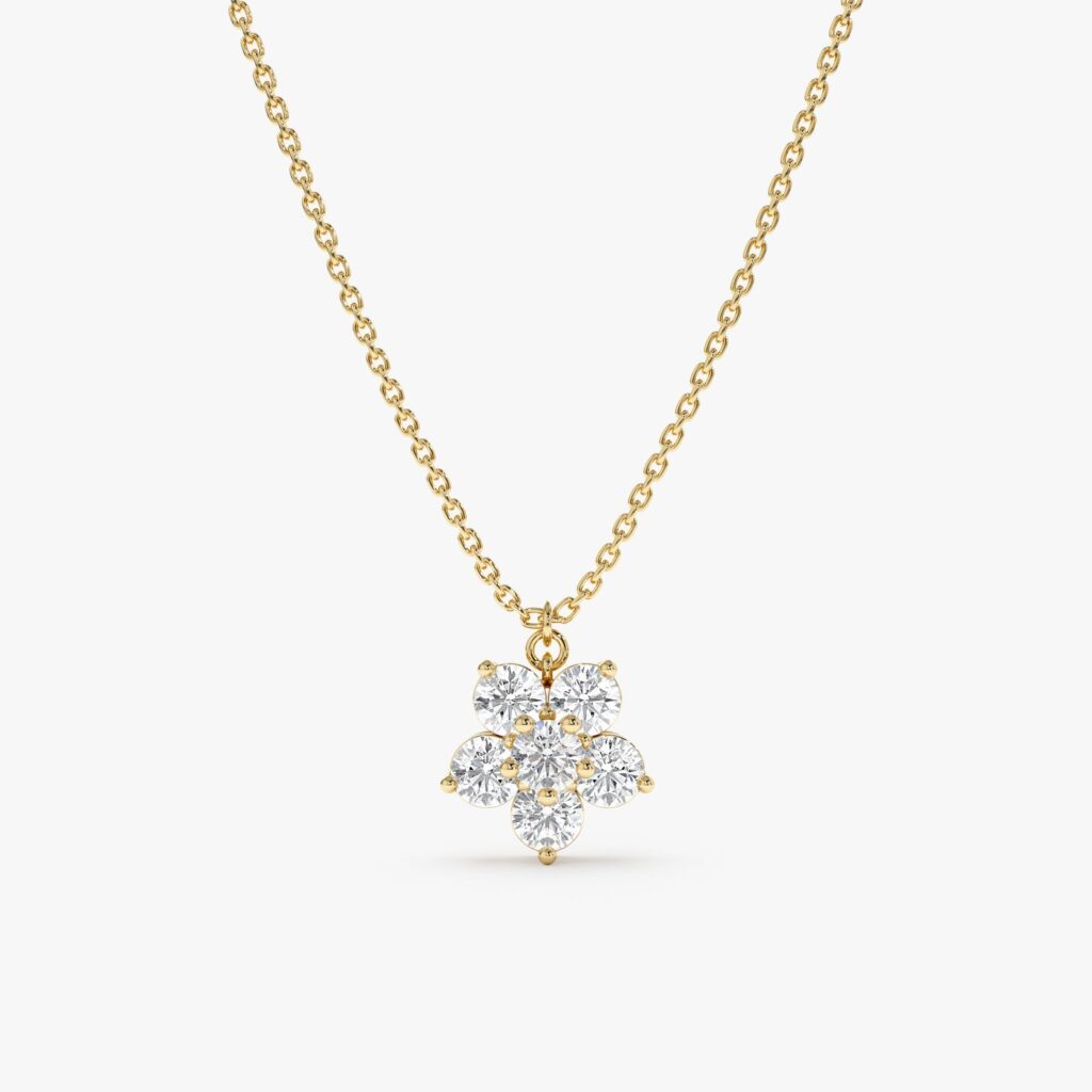 Diamond Flower Necklace