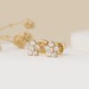 Diamond Flower Studs - Image 3