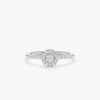 Diamond halo engagement ring featuring a brilliant halo setting