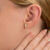 Diamond Hamsa Stud Earrings - Image 3