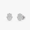 Diamond Hamsa Stud Earrings - Image 4