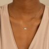 Diamond Heart Initials Necklace - Image 5