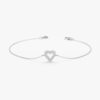 Gold-plated sterling silver bracelet with a heart outline design