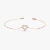 Bracelet featuring a 6.75 mm heart and 0.10 ctw stones