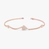 Diamond Heart Station Bracelet - Image 4