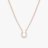 Diamond horseshoe necklace with thick gold plating