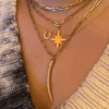 Diamond horseshoe necklace with dainty pendant and stones