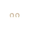Diamond horseshoe stud earrings with classic charm and sparkle