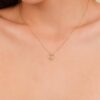 Diamond In Heart Outline Necklace - Image 6