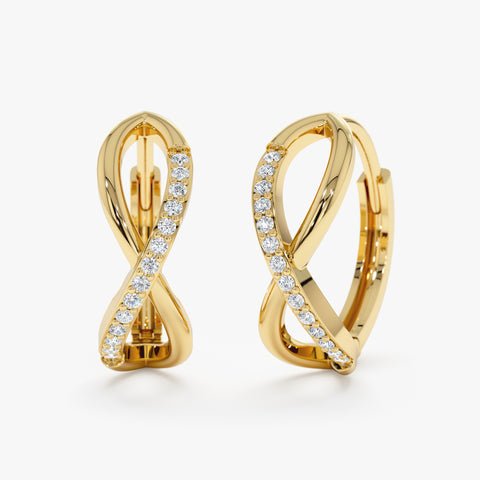 Diamond Infinity Hoop Earrings