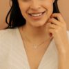 Diamond Initial Paperclip Necklace - Image 5