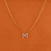 Diamond Initial Paperclip Necklace - Image 6
