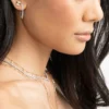 Gold-plated sterling silver studs with CZ diamond accents