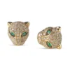 Jaguar-inspired stud earrings with 10 mm height