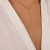 Diamond Lariat Bar Necklace - Image 7