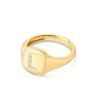 Elegant personalised signet ring with subtle diamond sparkle