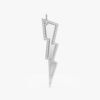 Diamond lightning bolt charm with Premium CZ stones in pave setting