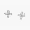 Diamond Marquise Clover Earrings - Image 2