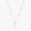 Diamond Moon and Side Stars Necklace - Image 2