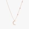 Diamond Moon and Side Stars Necklace - Image 3