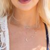 Diamond Moon and Side Stars Necklace - Image 6