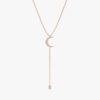 Diamond Moon and Star Lariat Necklace - Image 4