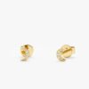 Diamond Moon Studs
