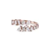 Diamond Multi shaped Wrap Ring with layered wrap design