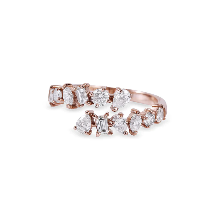 Diamond Multi shaped Wrap Ring