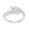 Diamond-inspired wrap ring with distinctive layered silhouette