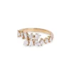 Multi shaped diamond-inspired ring with striking angular form