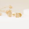 Diamond Palm Leaf Studs - Image 4