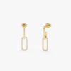 Diamond Paperclip Earrings