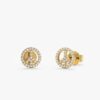 Diamond Peace Sign Studs