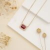 Diamond & Ruby 925 Sterling Silver Necklace - Image 3