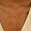 Diamond & Ruby 925 Sterling Silver Necklace - Image 6