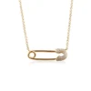 Diamond Safety Pin Necklace