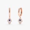 Diamond & Sapphire Hamsa Huggies - Image 5