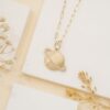 Diamond Saturn Charm Paperclip Necklace - Image 3