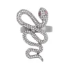 Diamond Silver Snake Ring | Tiny Snake Ring | Serpent Ring