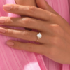 925 Sterling Silver Diamond Snowflake Engagement Ring - Image 3